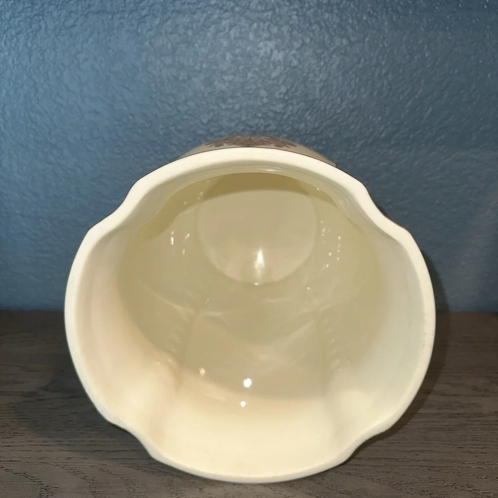 Vtg 1990's Croscill Masquerade Porcelain Waste Basket Trash Can Designer‎ Decor